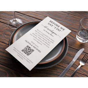 Elegante Dankeskarten für das Probedinner Dankeskarte