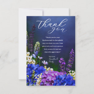 Elegante Dankeskarten mit floralem Motiv zur Mitte Dankeskarte