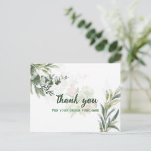 Elegante Danksagungsnachricht zur Auftragsbestätig Postkarte