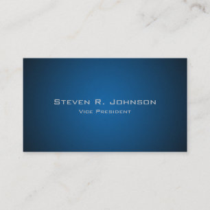 Elegante Dark Blue Ombre Custom Business Cards Visitenkarte