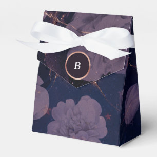 Elegante Dark Boho Lila Rose GoldWedding Geschenkschachtel