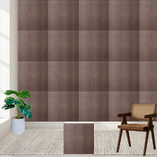 Elegante Dark Brown Wood Grain Keramik Tile Fliese
