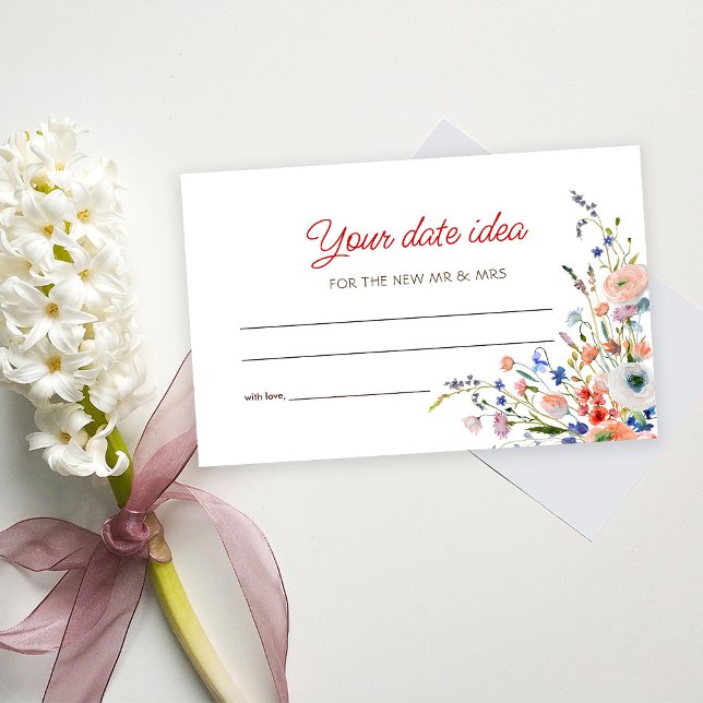 Elegante Date Ideas bridal Begleitkarte (Von Creator hochgeladen)