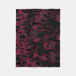 Elegante Decke mit Pinkem Blumenmuster