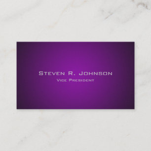Elegante Deep Violet Ombre Custom Business Cards Visitenkarte