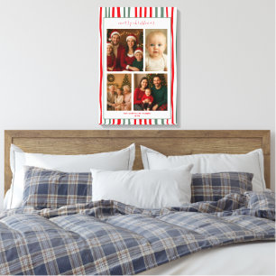 Elegante Dekoration Zimmer Familie Foto Frohe Weih Leinwanddruck