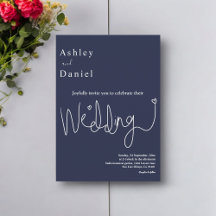 Elegante Delicate Navy Moderne schicke Hochzeit