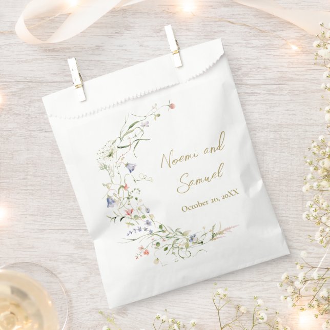 Elegante Delikate Wildblume Geschenktütchen (Ausgeschnitten)