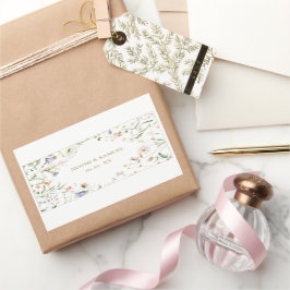 Elegante Delikate Wildblume Rechteckiger Aufkleber