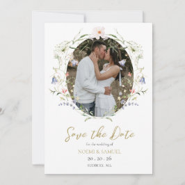 Elegante Delikate Wildblume Save The Date