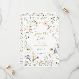 Elegante Delikate Wildblume Save The Date