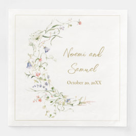 Elegante Delikate Wildblume Serviette