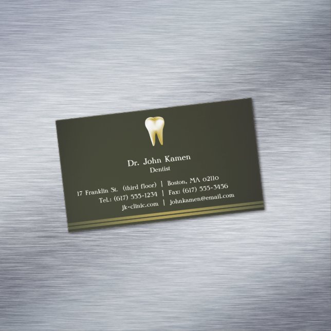 Elegante Dental Business Card Magnetische Visitenkarte (Beispiel)
