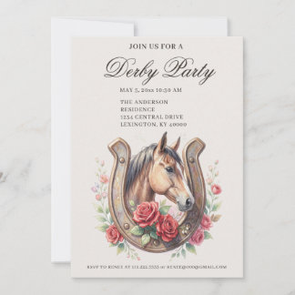 Elegante Derby-Party Einladung