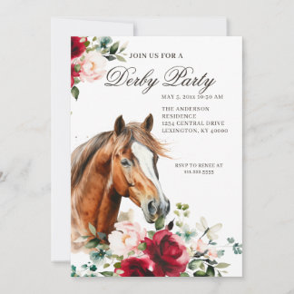 Elegante Derby-Party Einladung