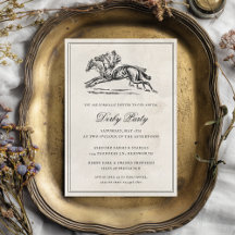 Elegante Derby-Party mit Vintage-Rennpferden