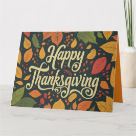 Elegante Design Erntedank Grußkarte Karte