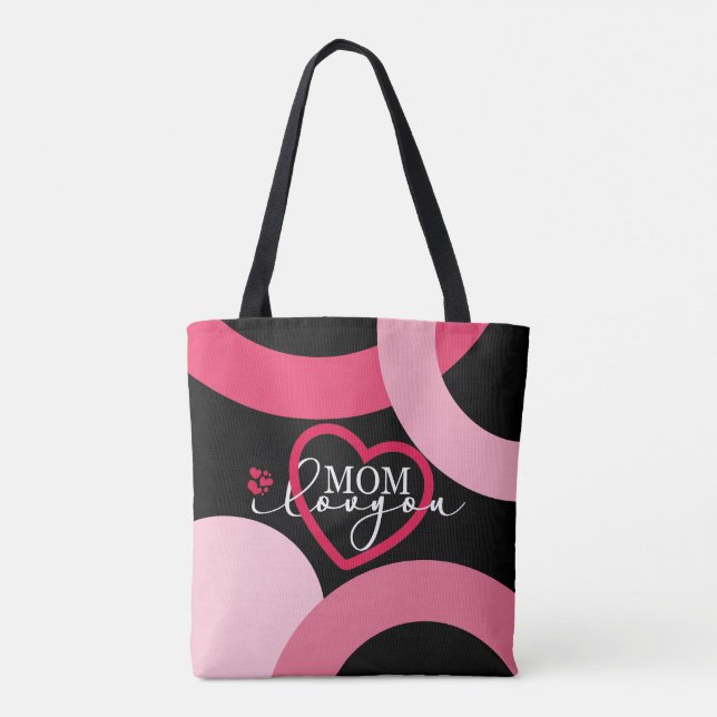 Elegante Design Text Mama I Liebe Sie mit Herz (Rückseite)
