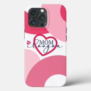 Elegante Design Text Mama I Liebe Sie mit Herz Case-Mate iPhone Hülle