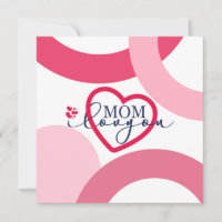 Elegante Design Text Mama I Liebe Sie mit Herz