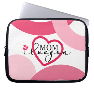Elegante Design Text Mama I Liebe Sie mit Herz Laptopschutzhülle