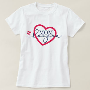 Elegante Design Text Mama I Liebe Sie mit Herz T-Shirt