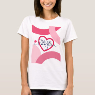 Elegante Design Text Mama I Liebe Sie mit Herz T-Shirt