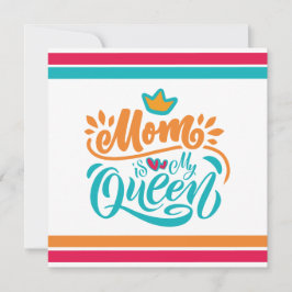 Elegante Design Typografie Mama ist meine Königin