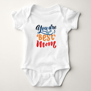 Elegante Design Typografie Sie sind die beste Mama Baby Strampler