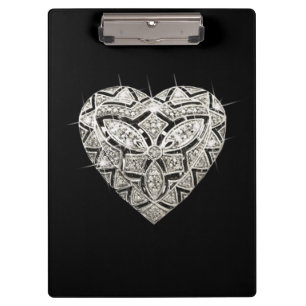 Elegante Designer Heart Clipboard Klemmbrett