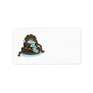 Elegante Designer-Torte Adressaufkleber