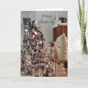 Elegante Designer-Weihnachtsbaumkarte Feiertagskarte