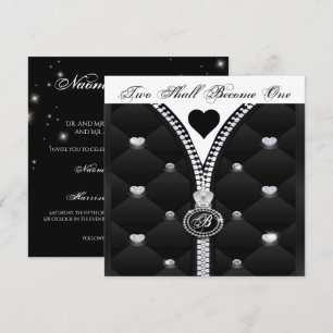 ELEGANTE DIAMANT-HERZ-EINLADUNG EINLADUNG
