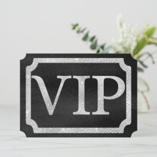 Elegante Diamanten auf schwarzer VIP-Event-Karte Einladung