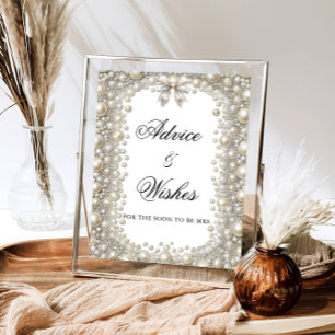 Elegante Diamanten und Perlen - Rat und Wünsche Poster