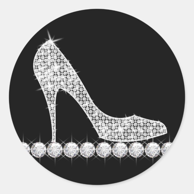Elegante Diamond High Heel Sticker (Vorderseite)