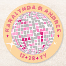 Elegante Disco Ball Rosa Rote Hochzeit