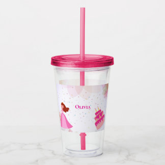 Elegante Disney-Prinzessinnen-Geburtstagsfeier Acryltrinkbecher