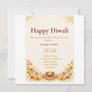 Elegante Diwali-Grußkarte Karte