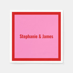 Elegante DIY-Farben Rosa #3 Rot Serviette