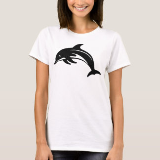 Elegante Dolphin-Silhouette Ozean Inspiriert T-Shirt