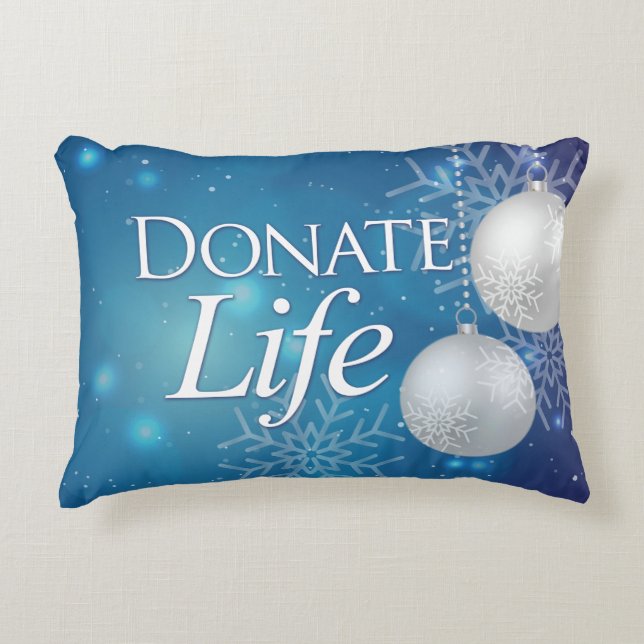 Elegante Donate Life Christmas Dekokissen (Vorderseite)