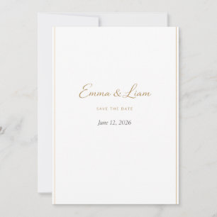 Elegante doppelseitige Hochzeitseinladung – Minima Einladung