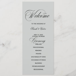 Elegante doppelseitige Programmkarte Programm