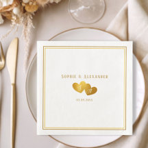 Elegante Doppelte Herz-Initialen Hochzeit
