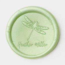 Elegante Dragonfly Personalisiert Wachssiegel Selbstklebend