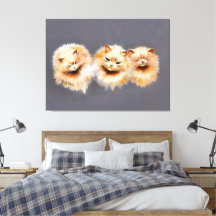 Elegante drei persische Katzen Vintage-Feliden 
