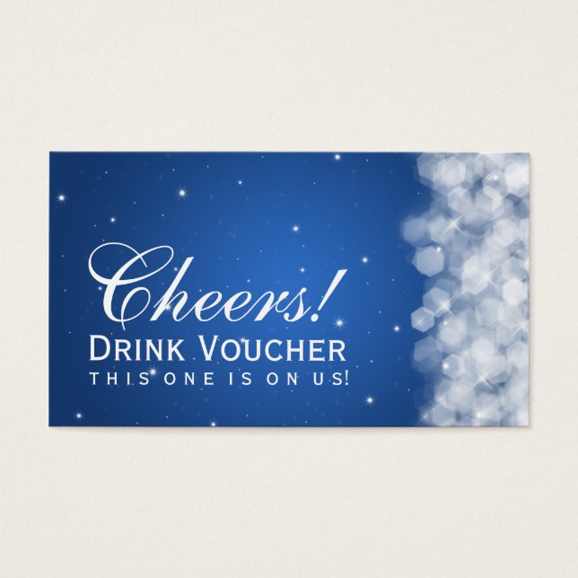 Elegante Drink Voucher Party Sparkle (Vorderseite)