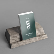 Elegante Dunkelgrüne Silberfolie-Barber-QR-Code