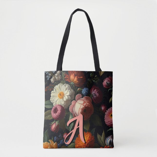 Elegante, dunkelmoody Vintage Flora (Vorderseite)